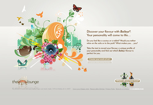 Bailey's Flavours homepage