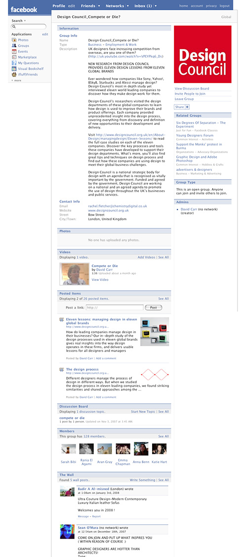 Design Council Facebook