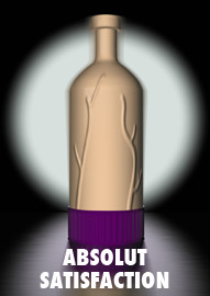 Absolut Satisfaction 3D illustration
